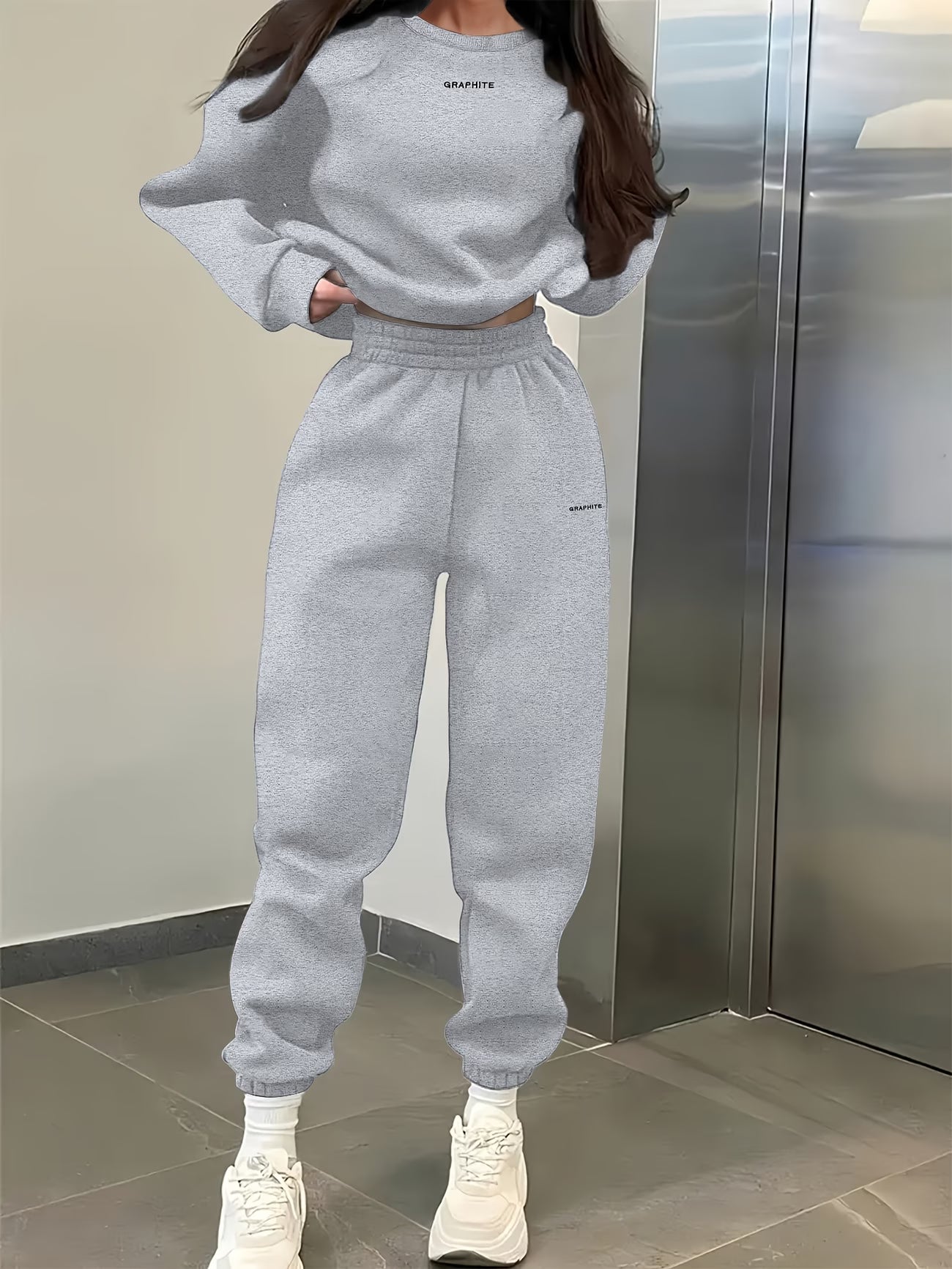 🌸GrapHite Comfortabele tweedelig Joggingpak