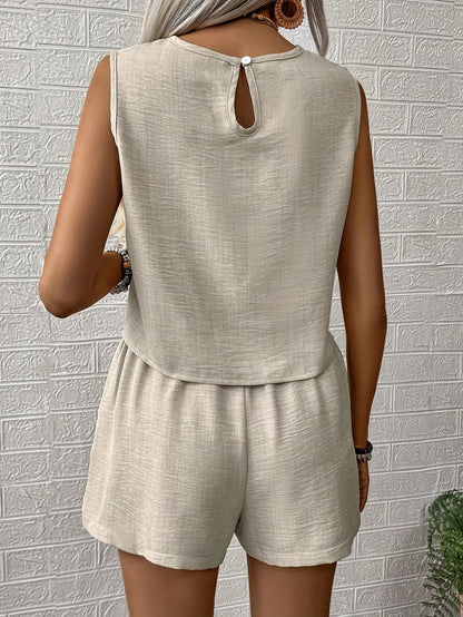 🌸Luxe Zijden Tanktop en Shorts