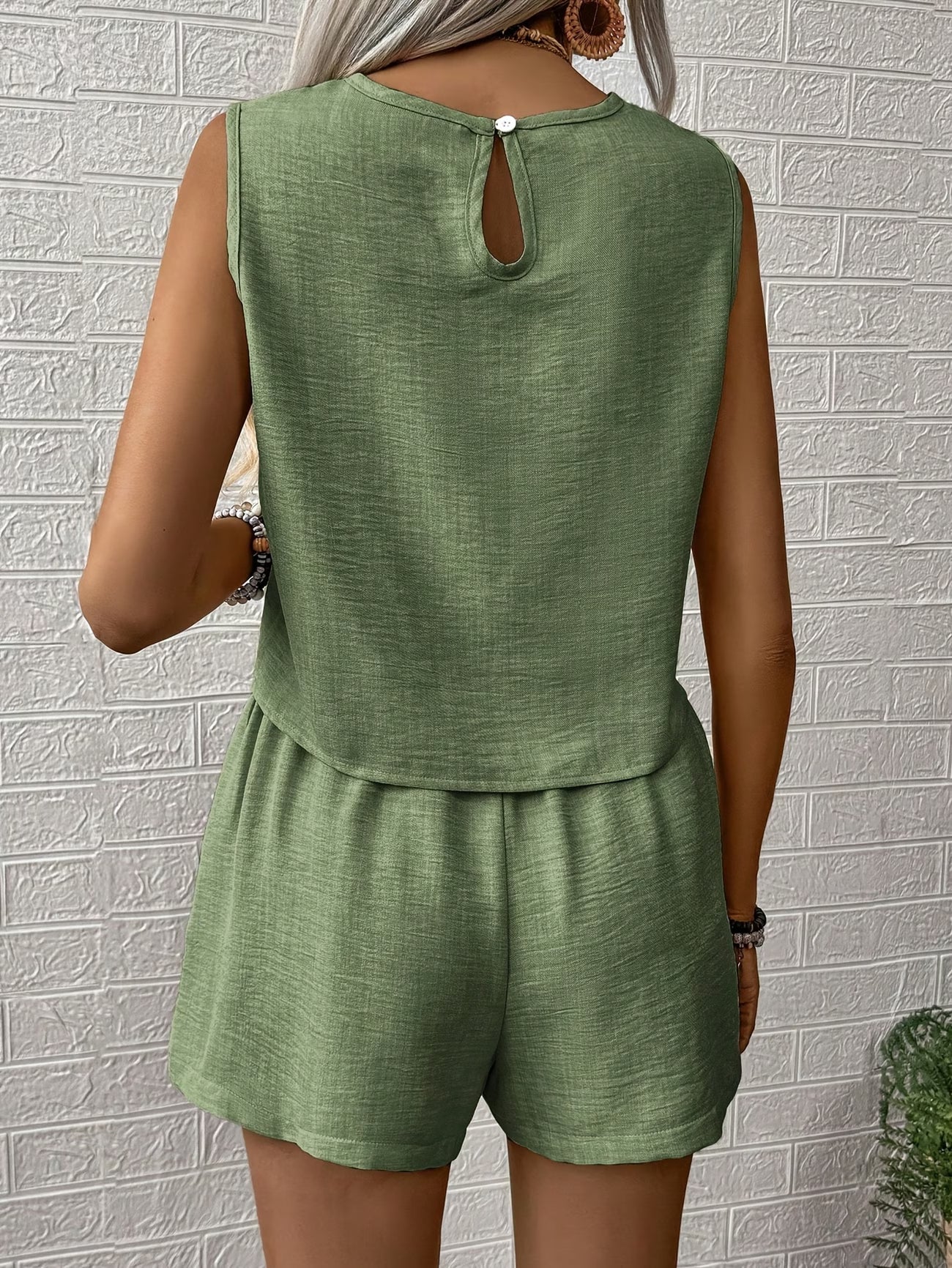 🌸Luxe Zijden Tanktop en Shorts