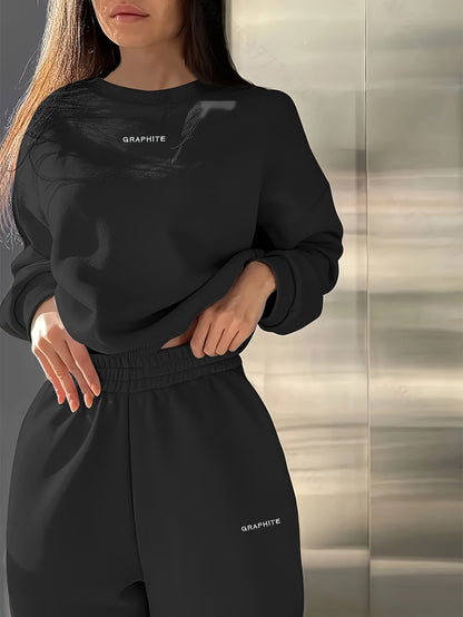 🌸GrapHite Comfortabele tweedelig Joggingpak