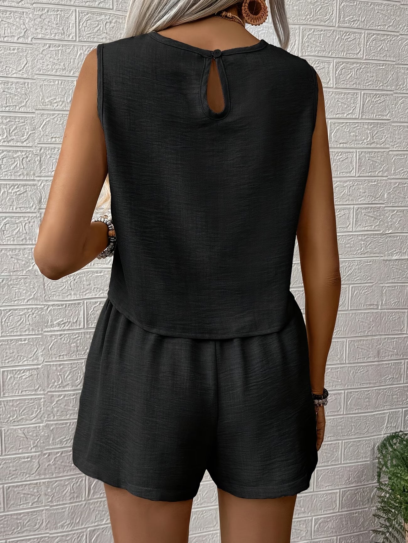 🌸Luxe Zijden Tanktop en Shorts