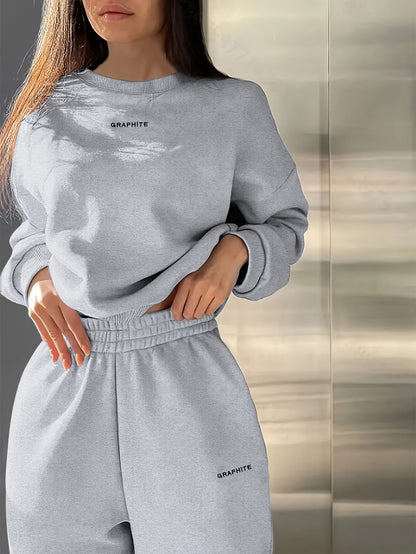 🌸GrapHite Comfortabele tweedelig Joggingpak