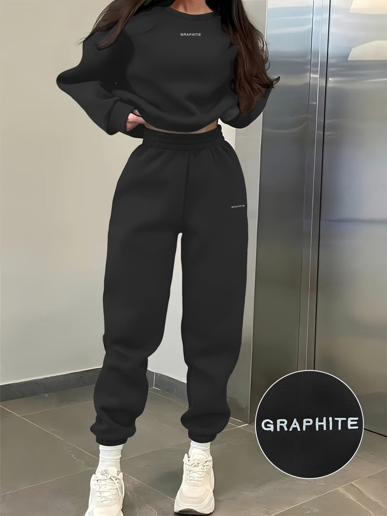 🌸GrapHite Comfortabele tweedelig Joggingpak